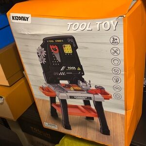 KizOnly Tool Toy Workbench - Black and Orange